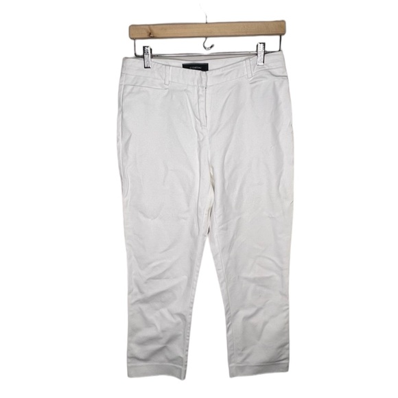 Le Chateau white cropped ankle pants cotton spandex stretch size 3/4 - Picture 1 of 11